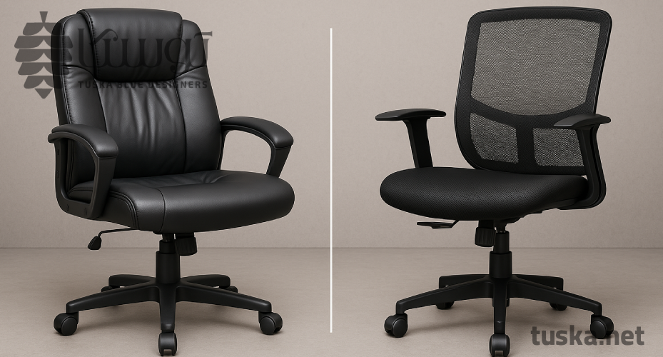 صندلی اداری چرمی یا مش؟