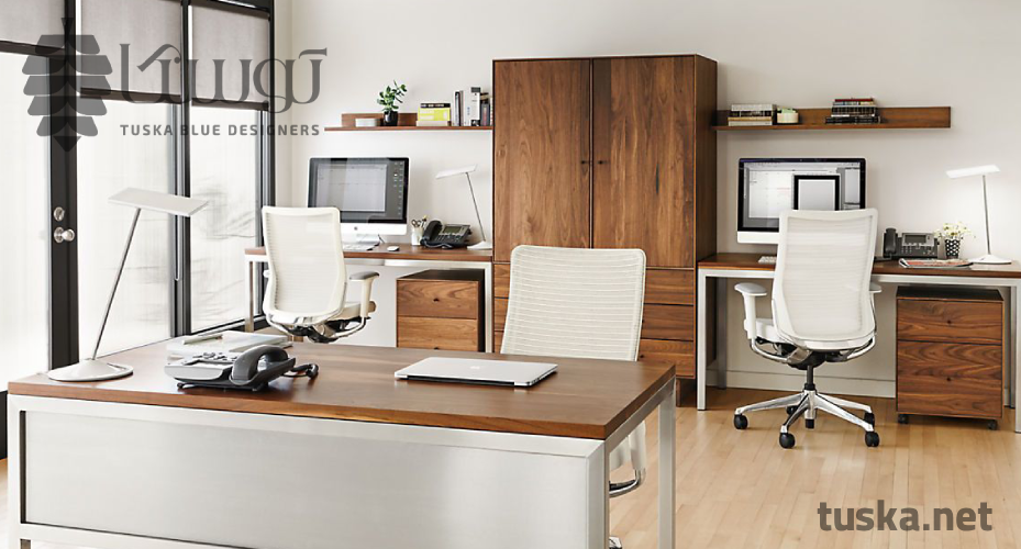 دکوراسیون دفتر کار ساده و شیک